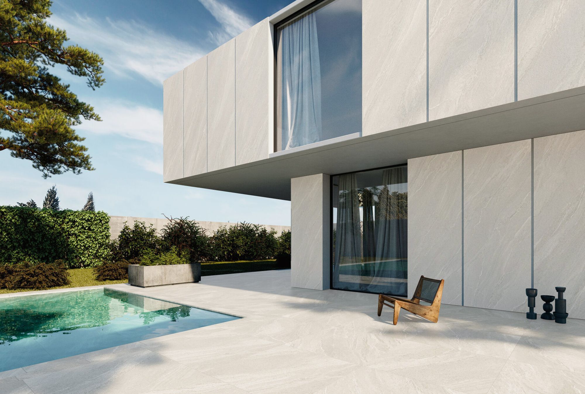 piscina y exterio con porcelánico Alchemy de peronda piscina y exterio con porcelánico Alchemy de peronda